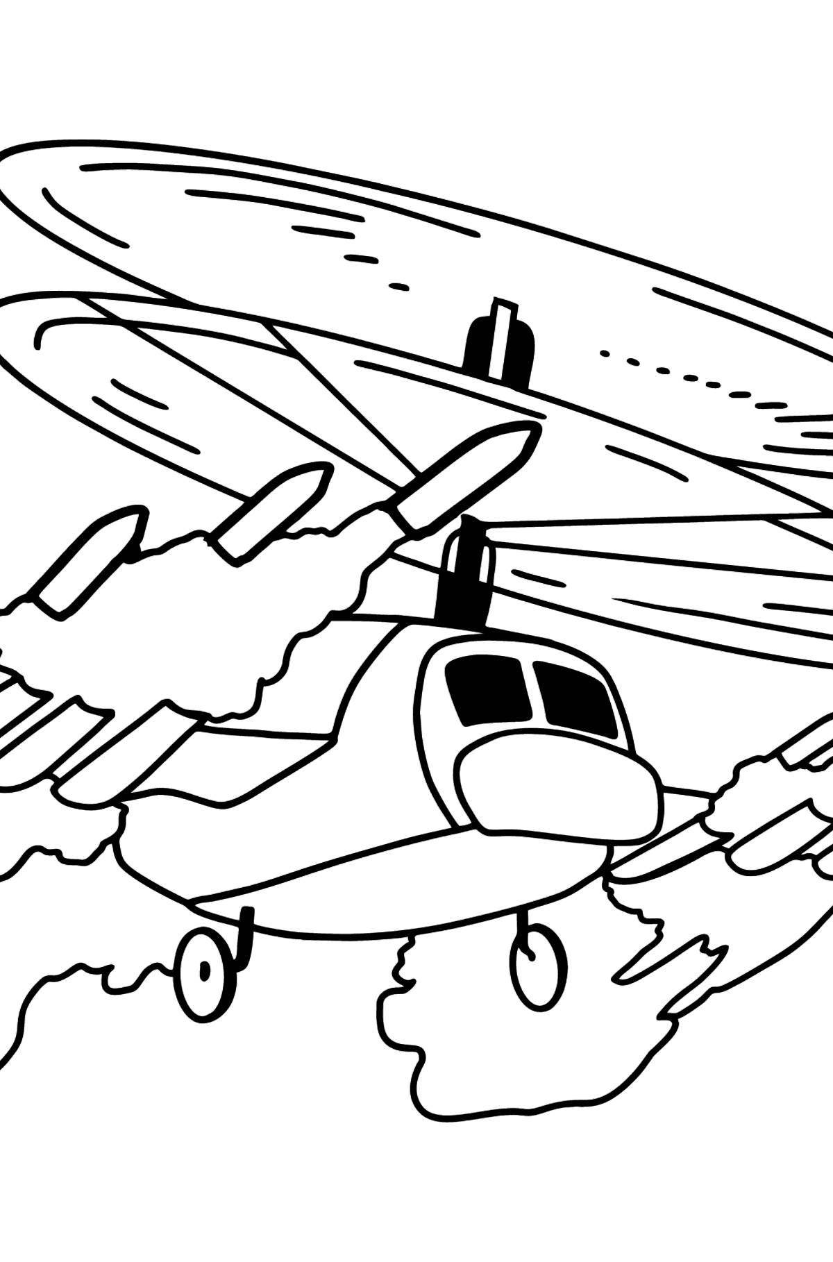 Раскраска с военным летчиком для детей