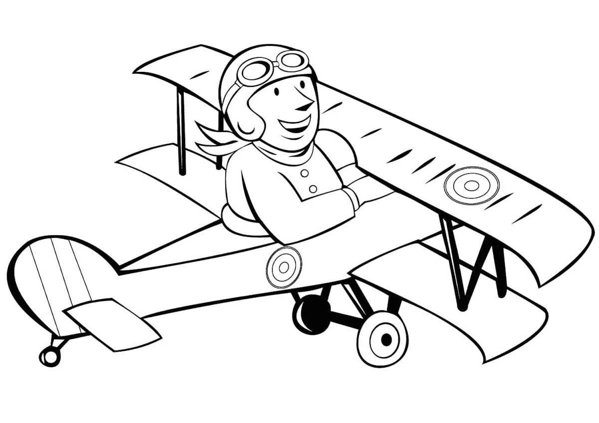 Amazing military pilot coloring book for kids