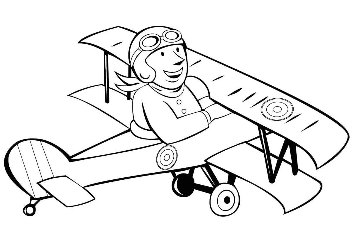Photo Amazing military pilot coloring book for kids