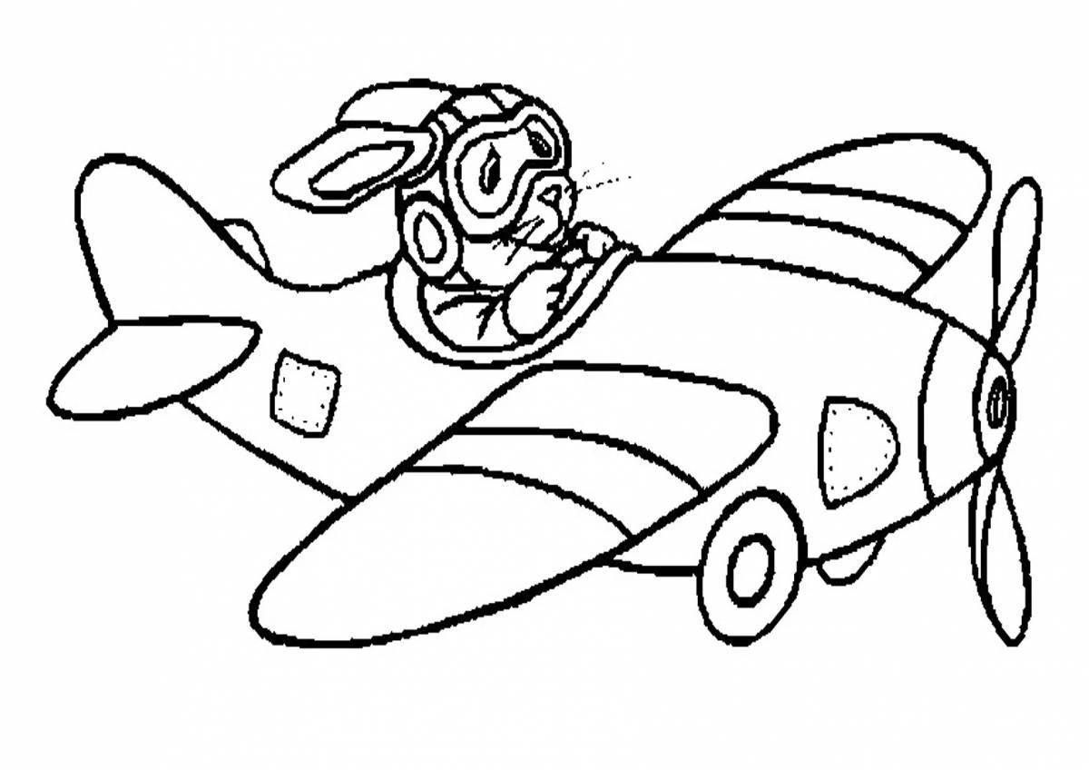 Раскраска чудесный военный летчик для детей