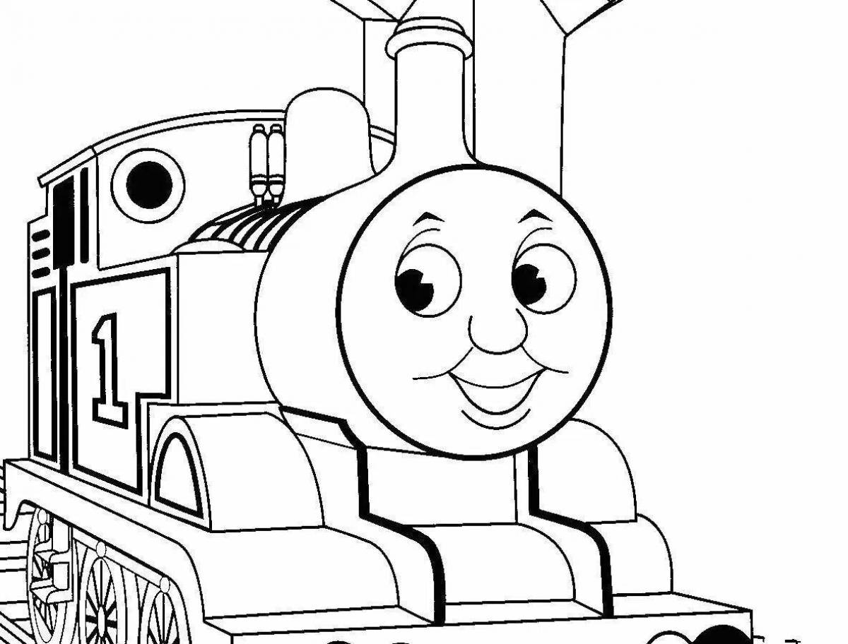 Fun coloring thomas the tank engine scary spider