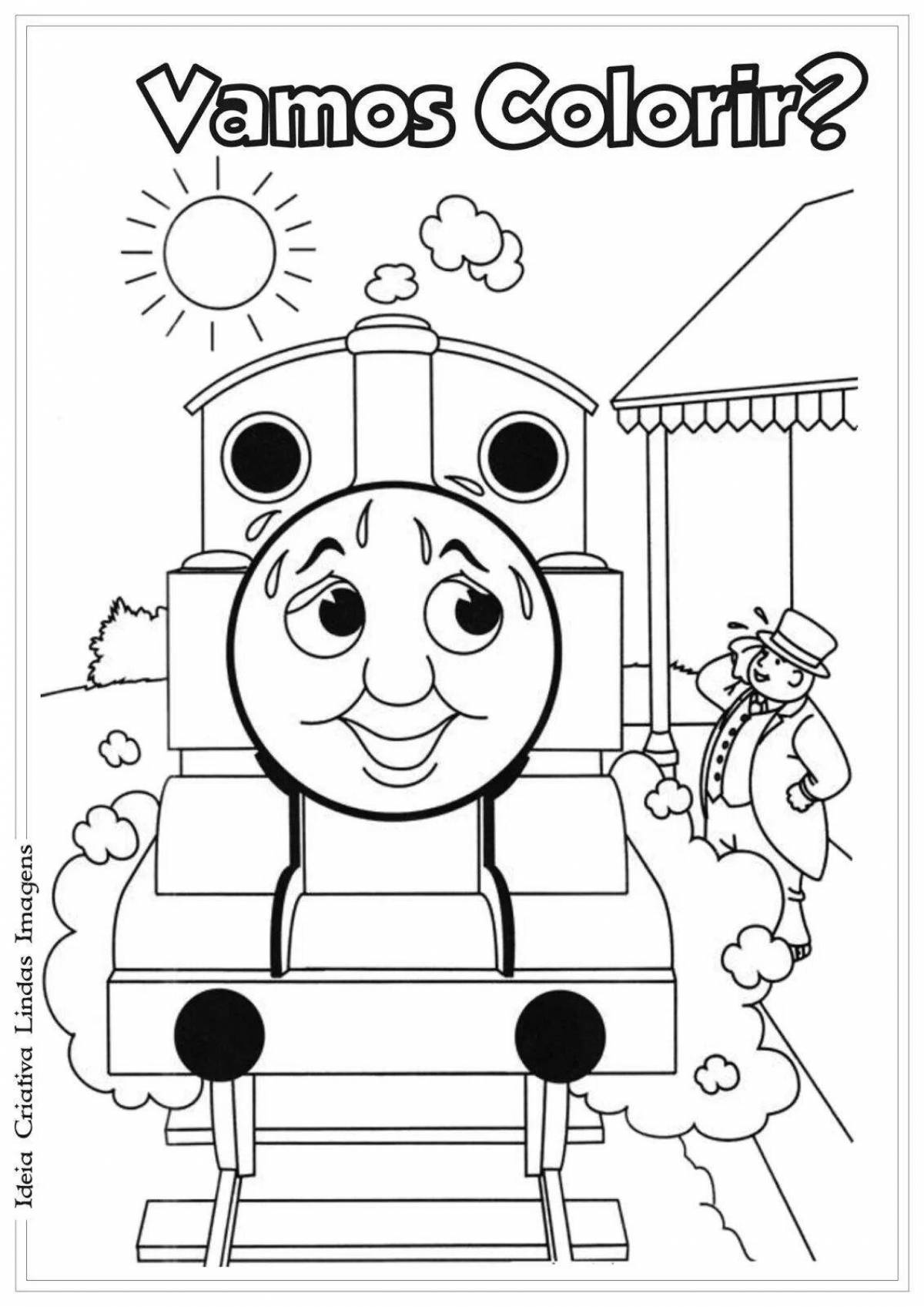 Magic coloring thomas the tank engine scary spider