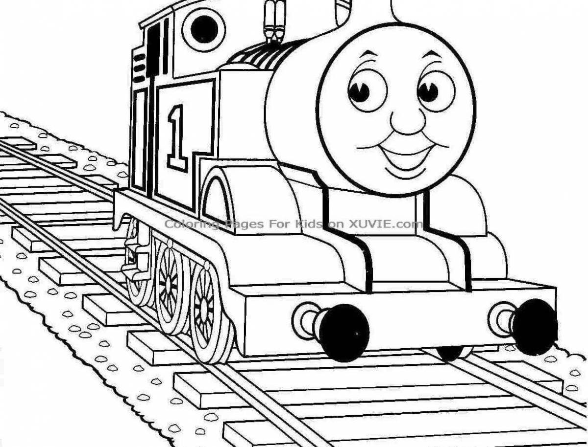 Great coloring thomas the tank engine scary spider