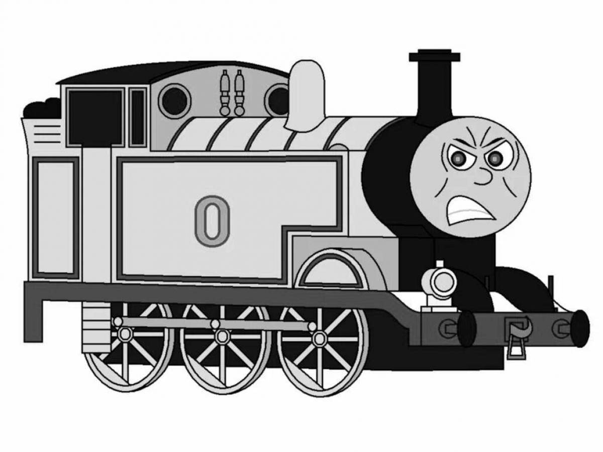 Amazing Spiderman Thomas the Tank Engine Coloring Page