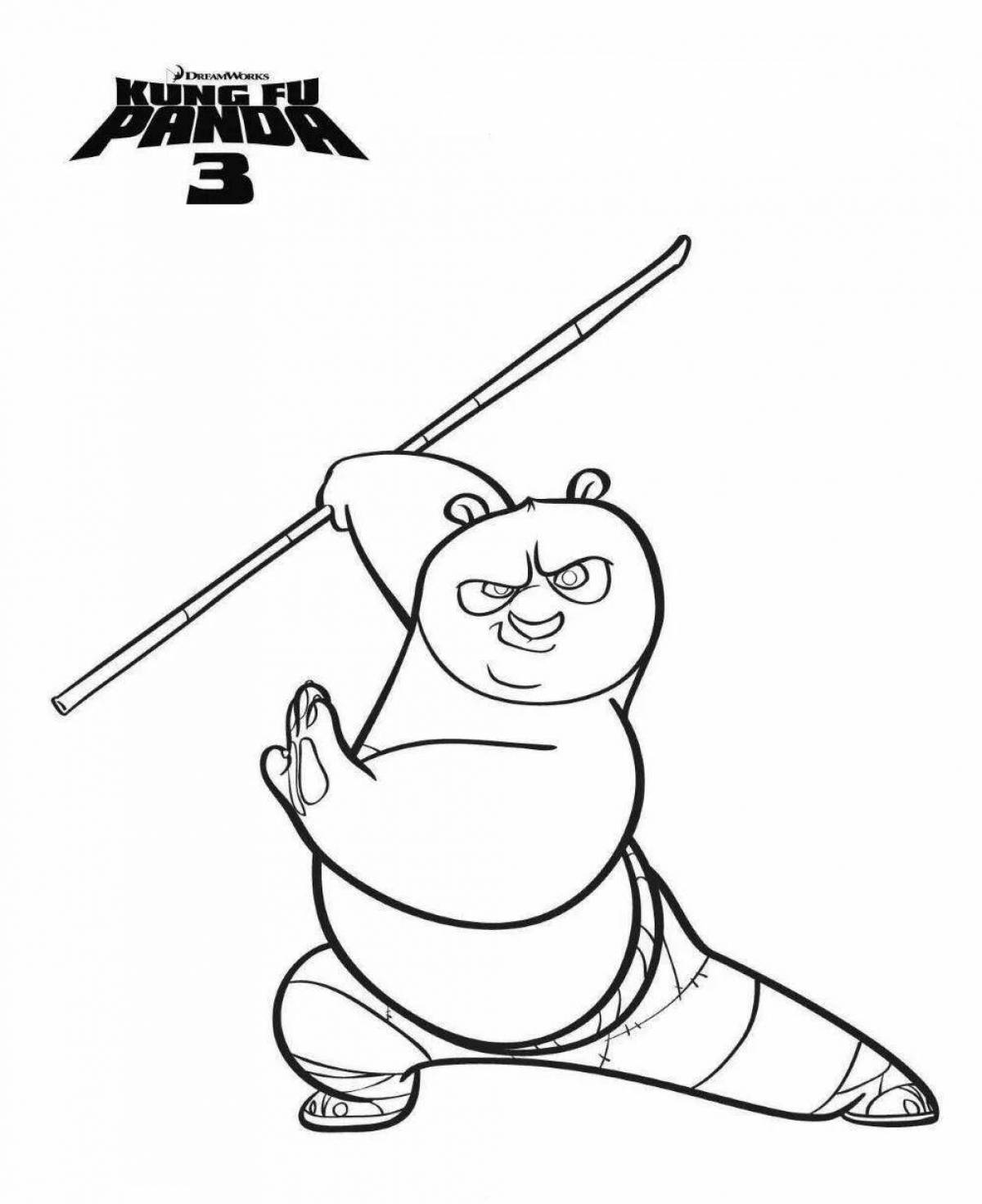 Joyful kung fu panda 3 coloring book