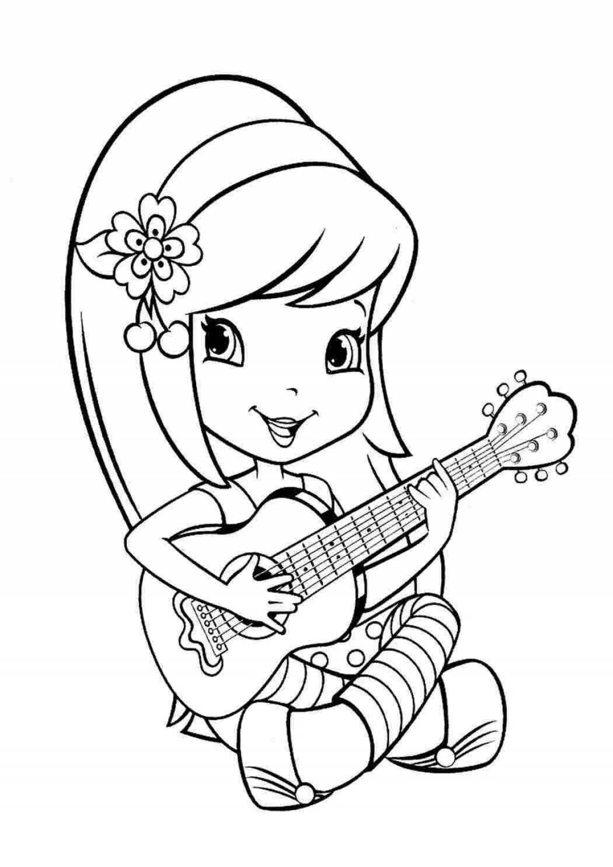 Gorgeous charlotte strawberry coloring pages for girls