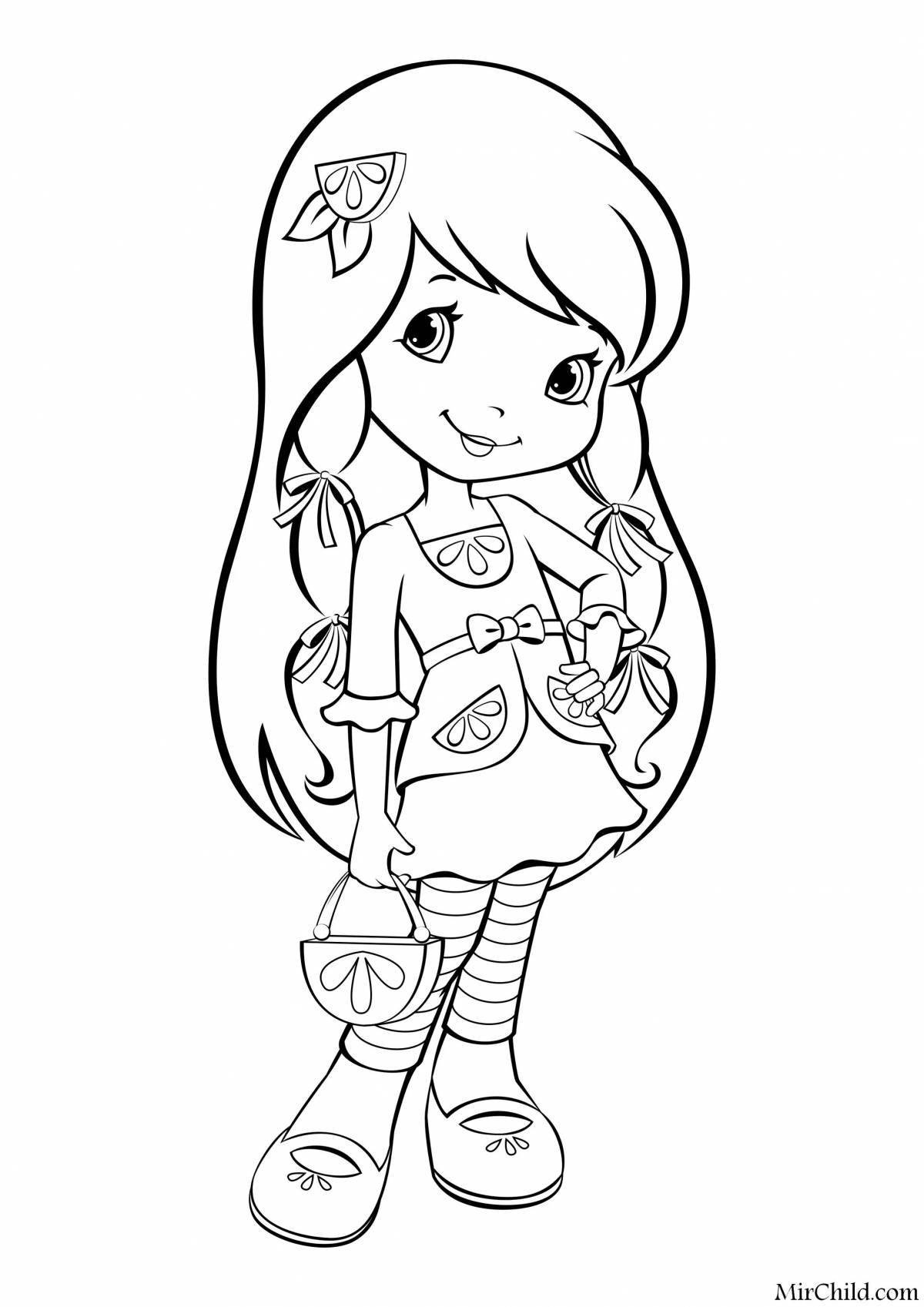 Wonderful charlotte strawberry coloring pages for girls