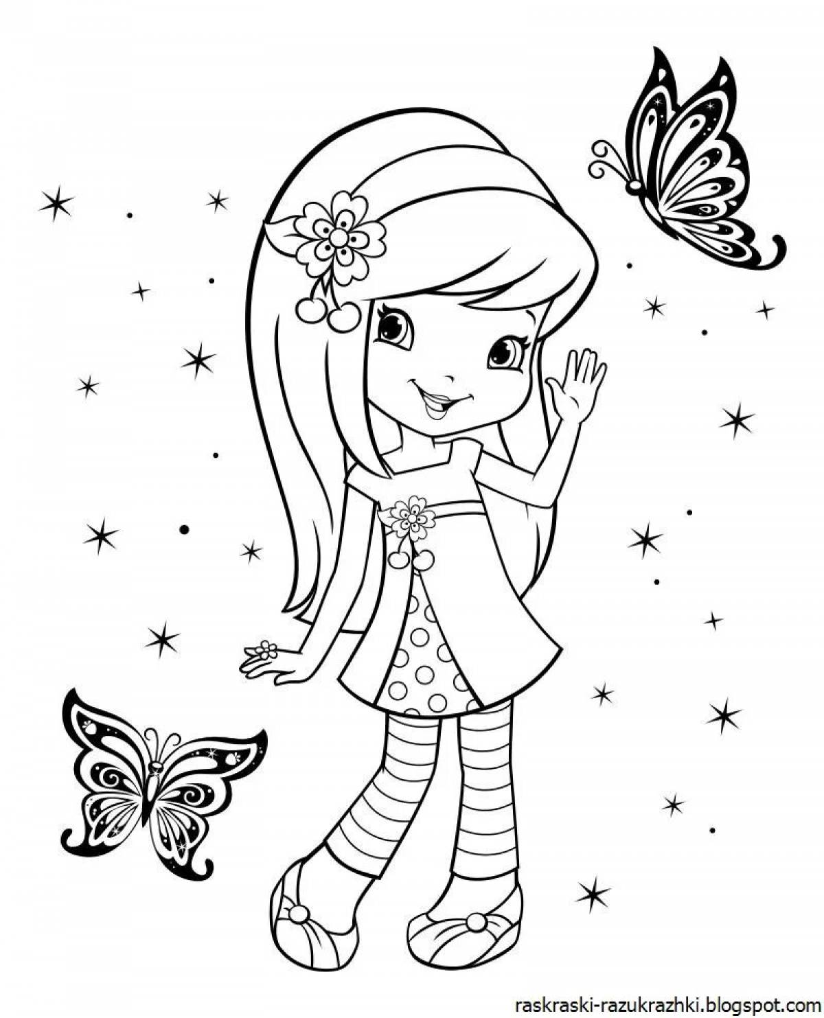 Charlotte strawberry coloring book for girls