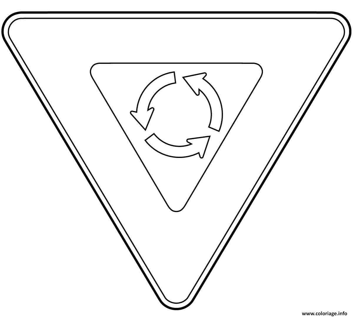 Coloring page attractive main road sign