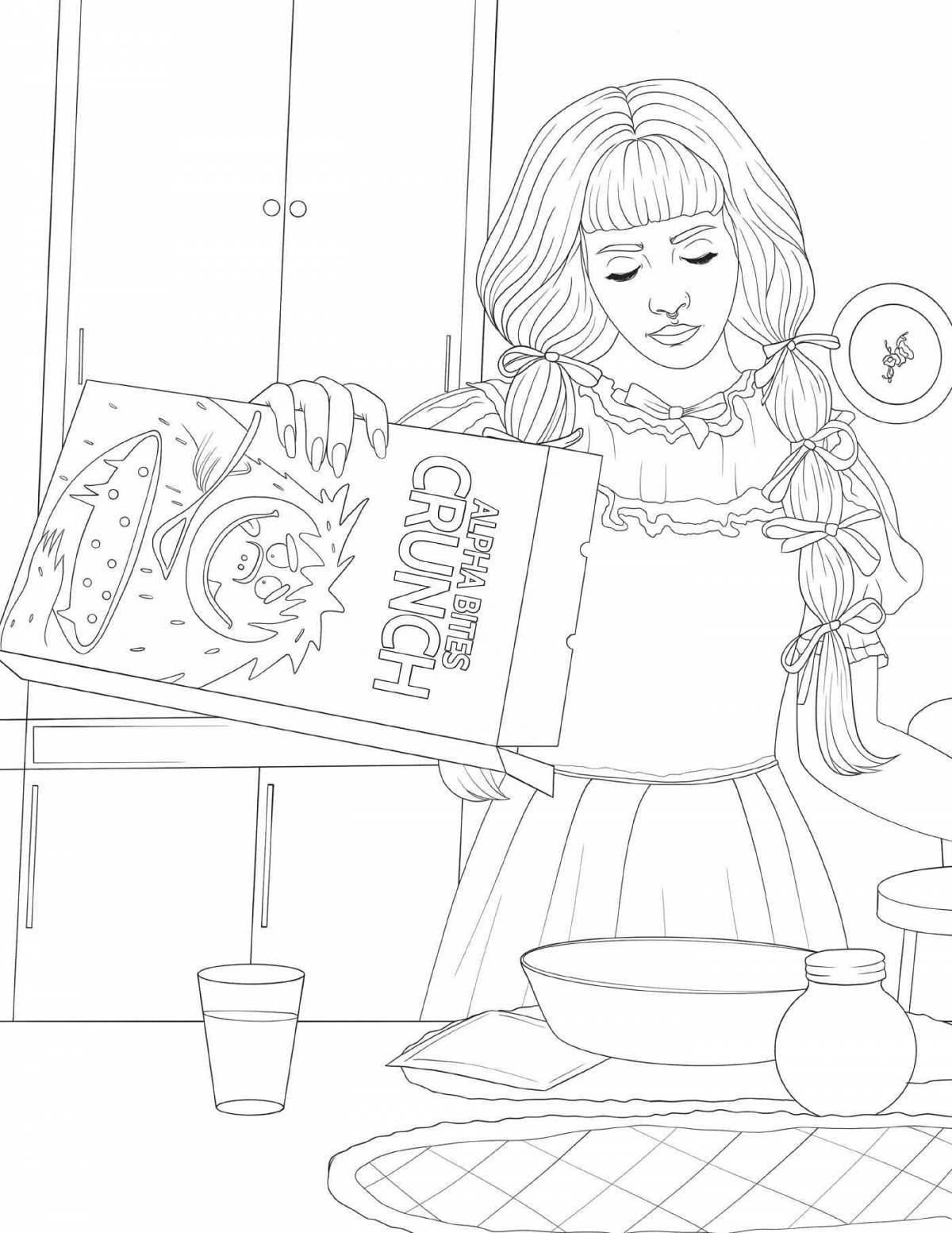 Coloring page charming cry baby melanie martinez