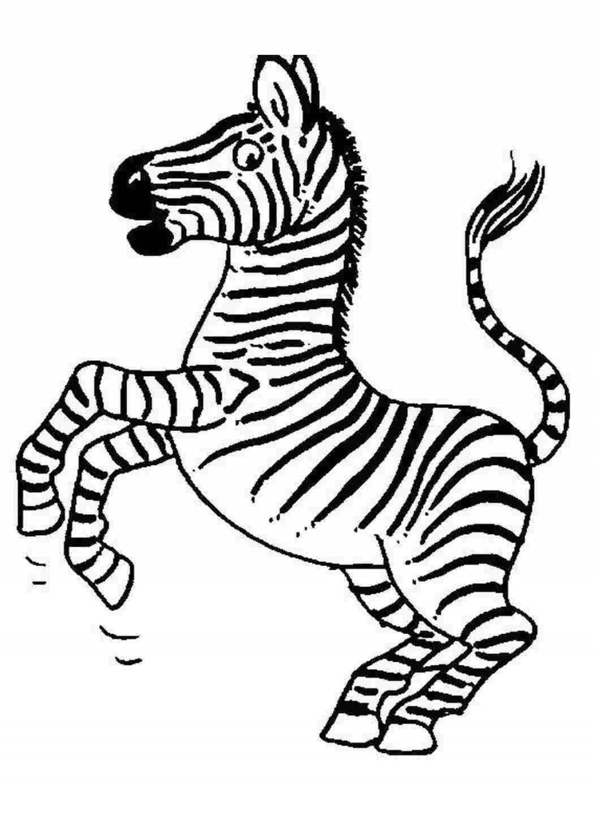 Увлекательный рисунок зебры для детей