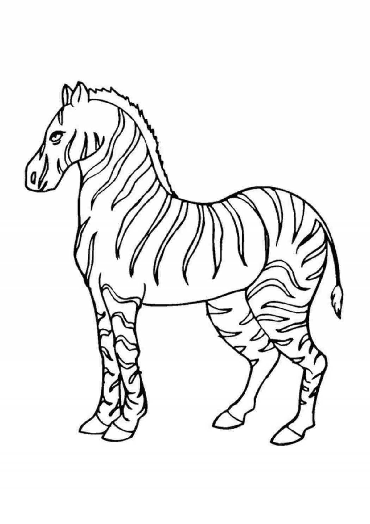 Рисунок зебра для детей #3