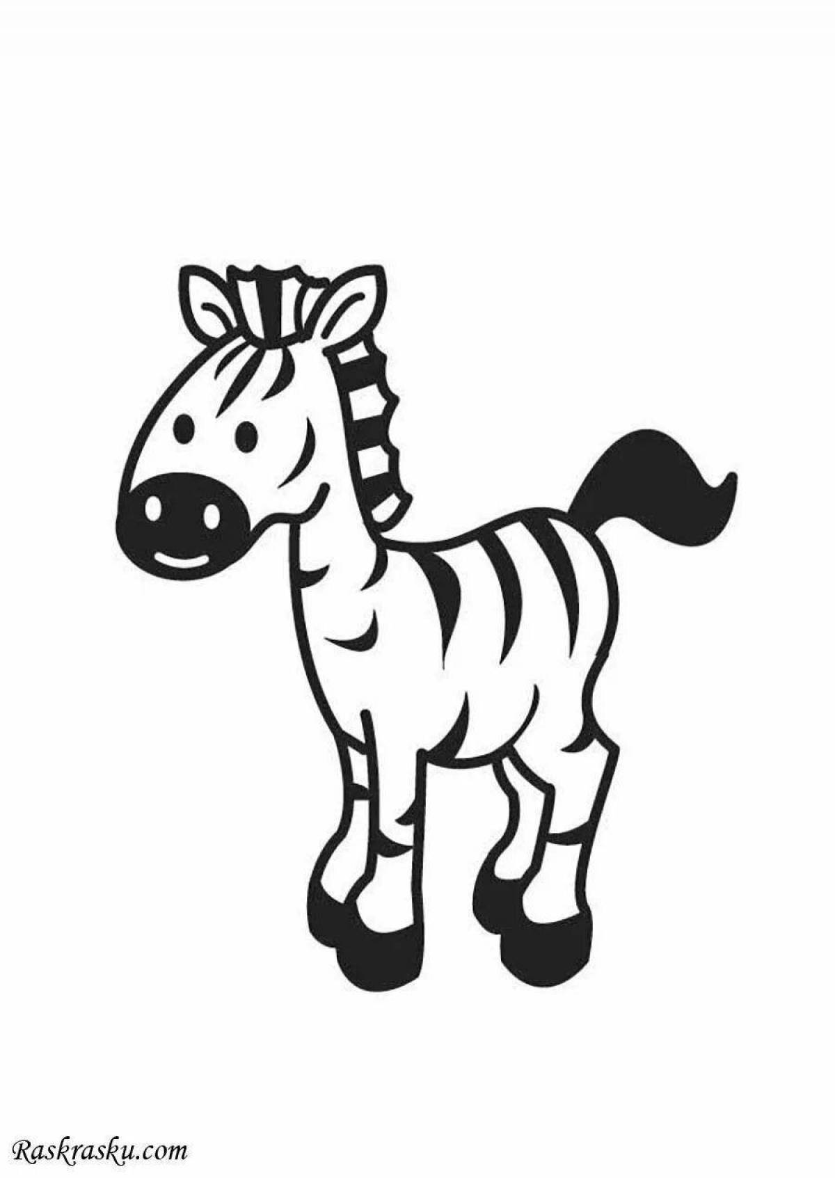 Рисунок зебра для детей #10