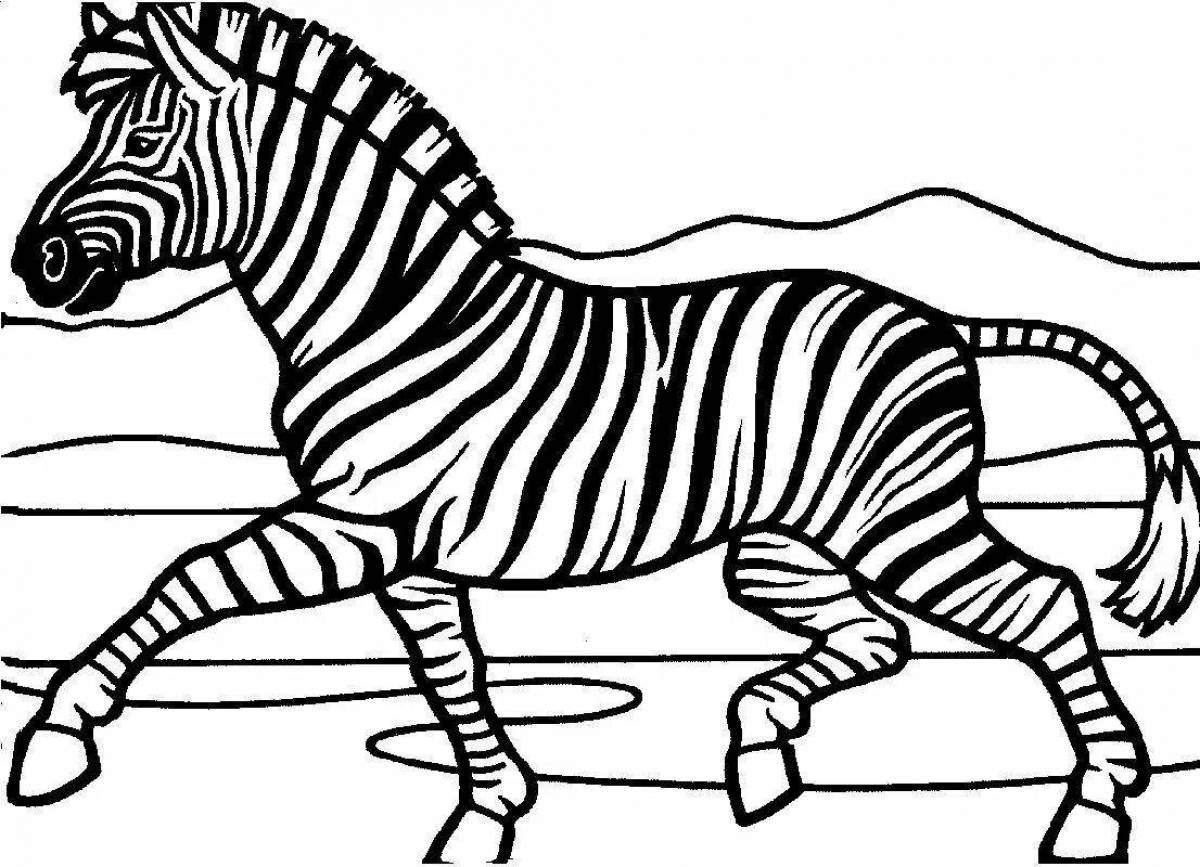 Рисунок зебра для детей #18