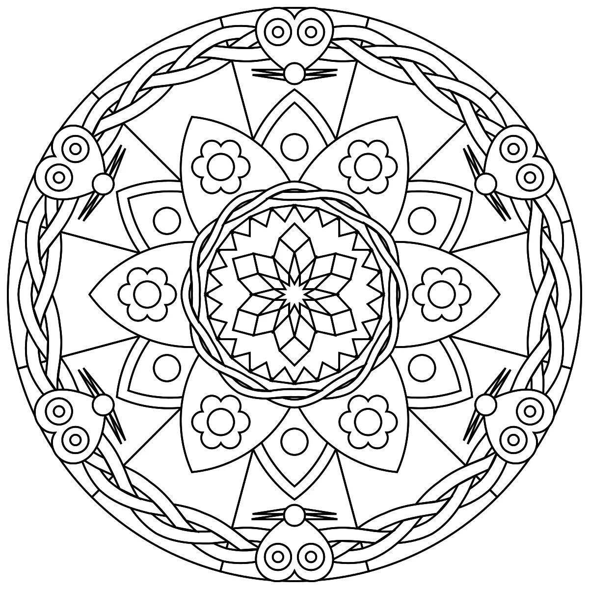 Photo Comforting coloring mandala