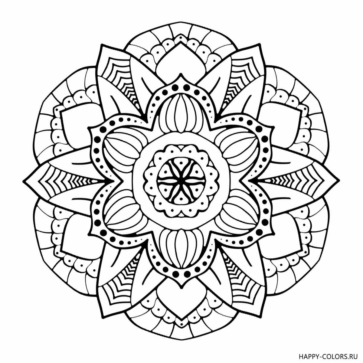 Photo Beautiful coloring mandala