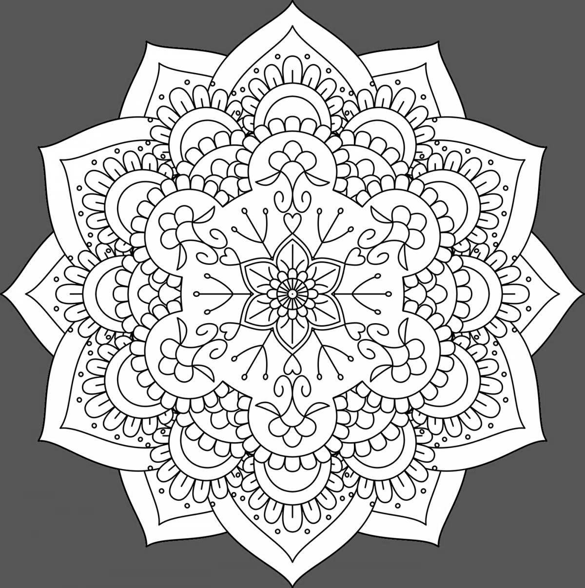 Divine coloring mandala