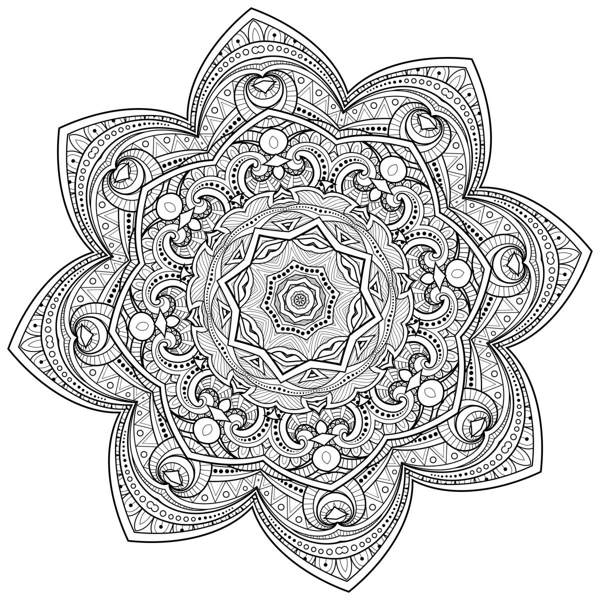 Photo Wonderful coloring mandala