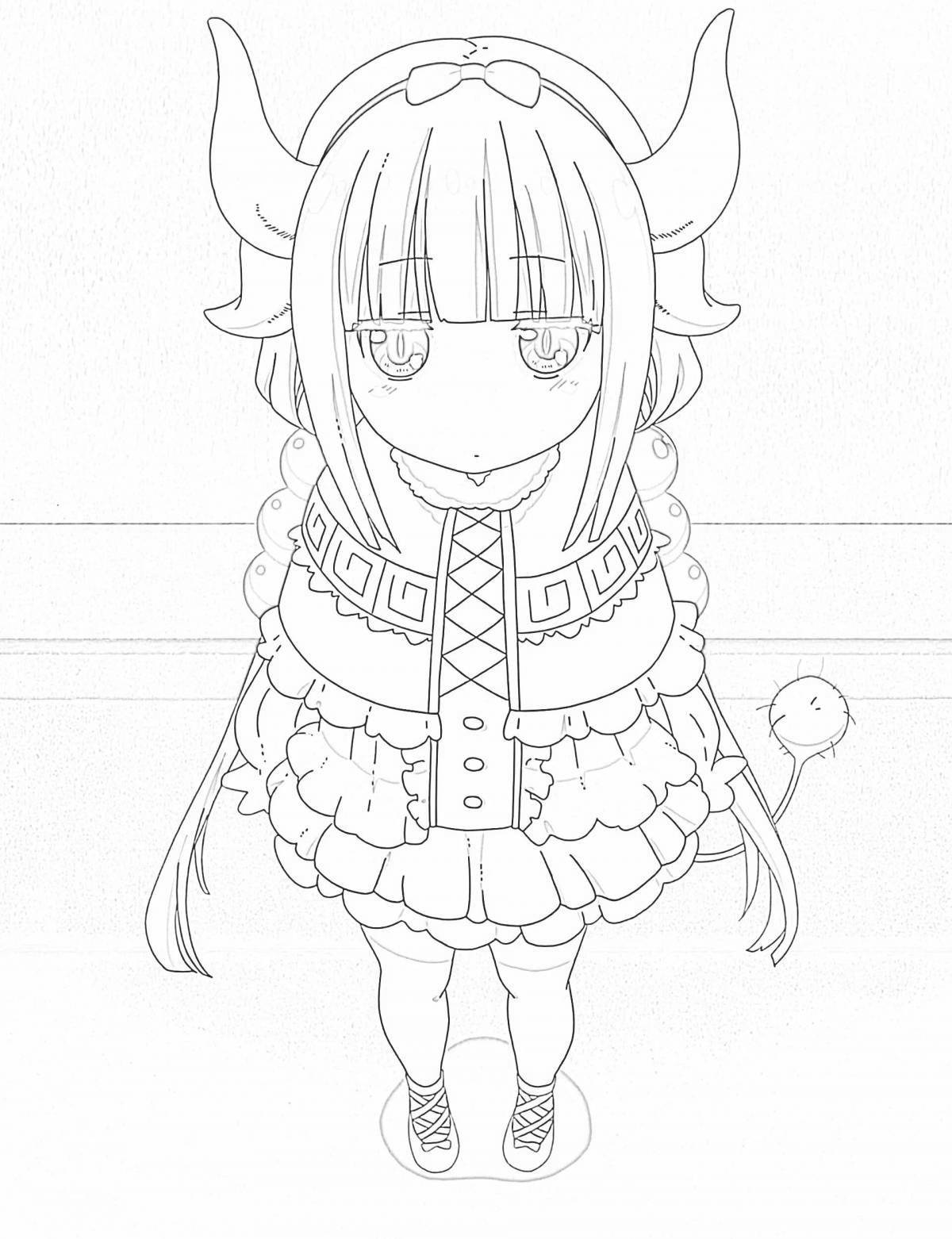 Kobayashi's funny anime maid dragon