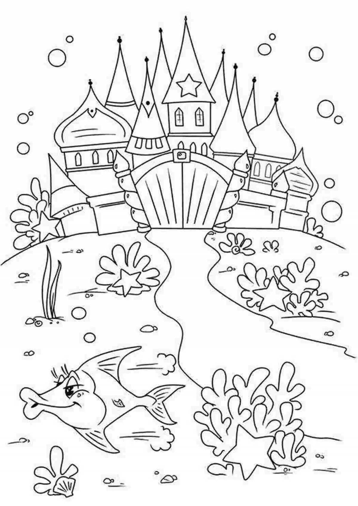 Violent coloring fairy kingdom for kids