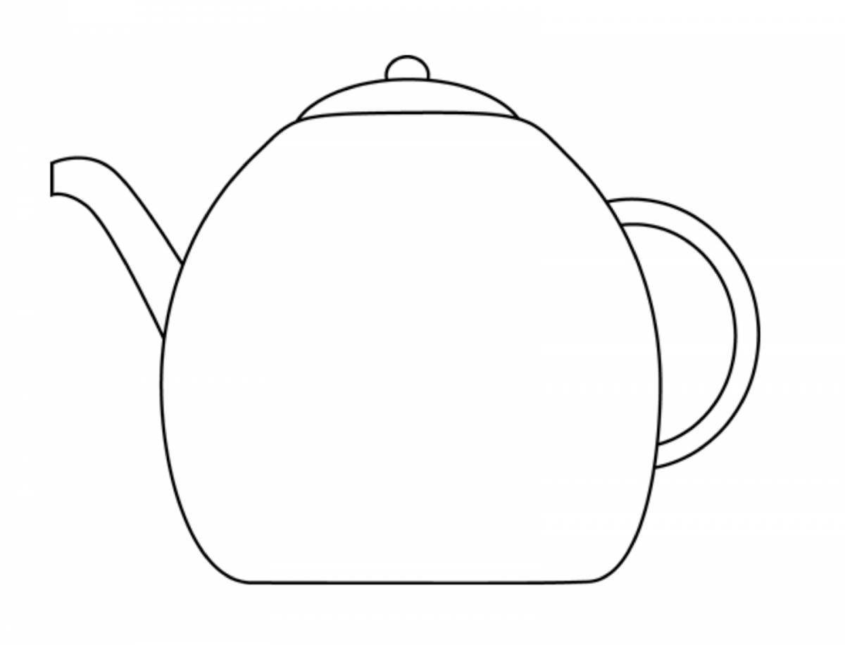 Раскраска «великолепный чайник» для самых маленьких