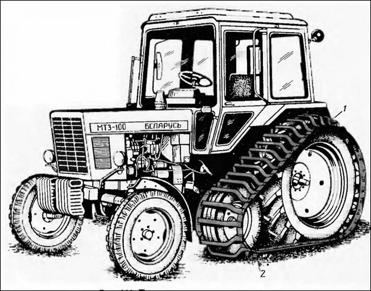 Блестящий трактор «беларус мтз 82»