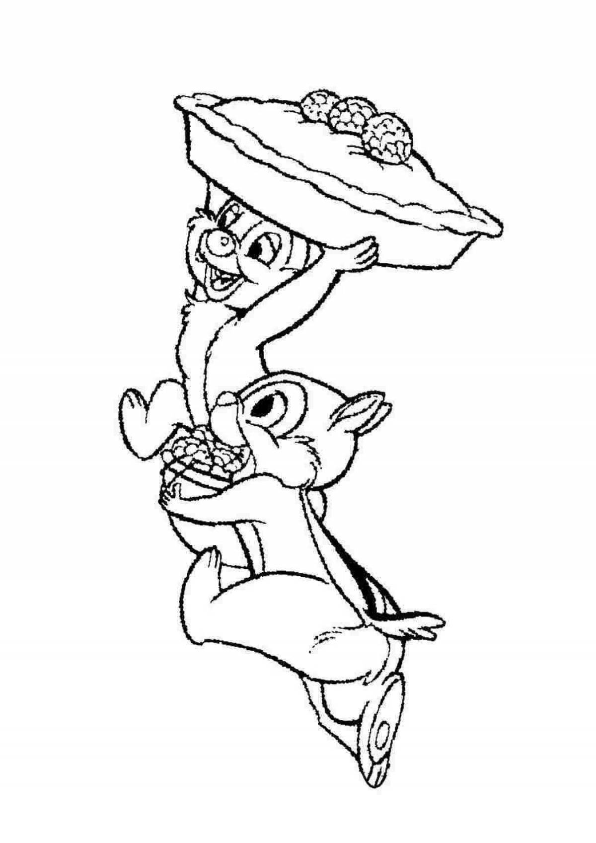 Photo Adorable Chipmunks Chip and Dale