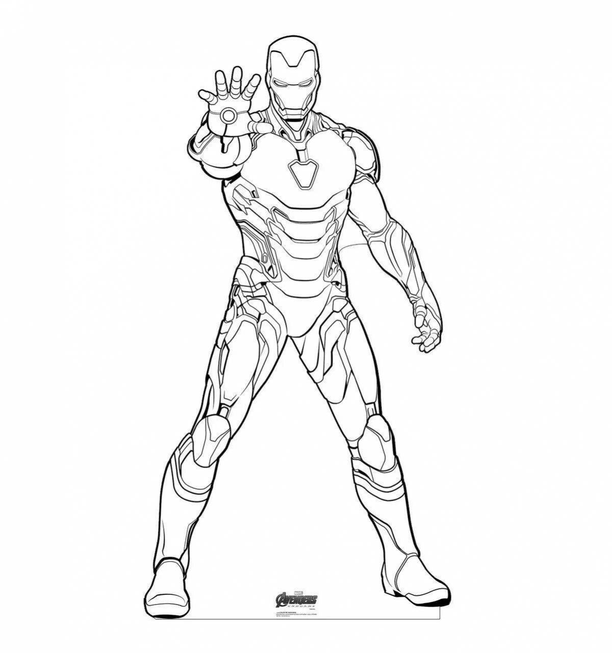 Iron man shiny coloring book 50 stamps