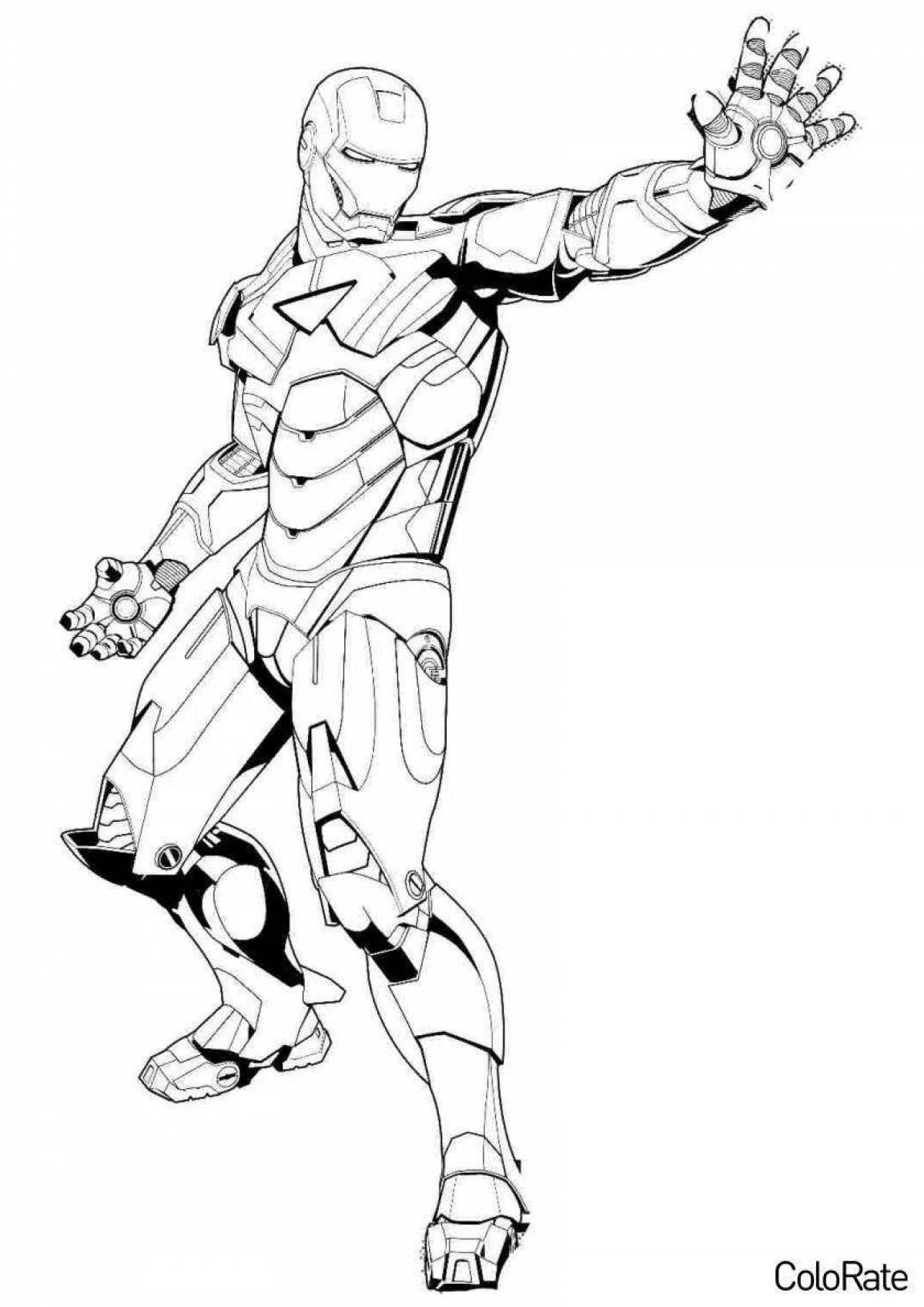 Iron man awesome coloring book 50 stamps
