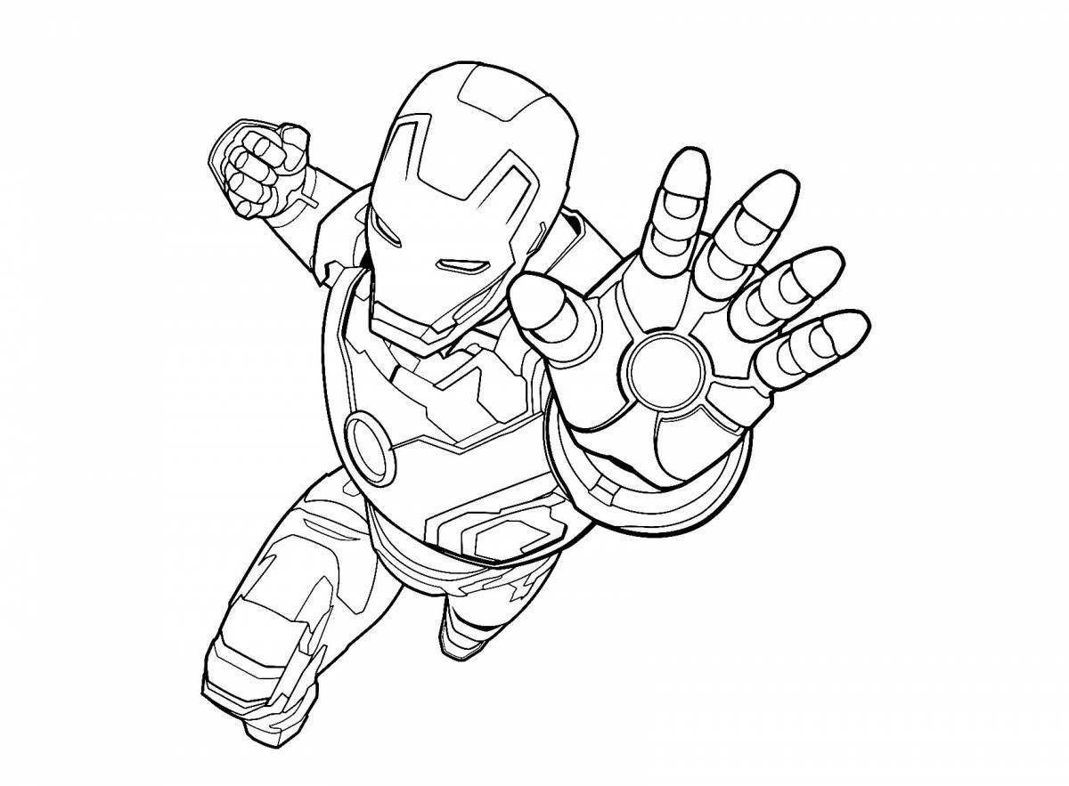 Iron man marvelous coloring book 50 stamps