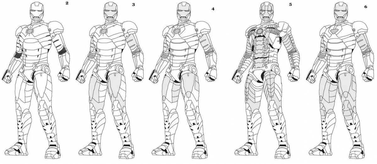 Раскраска Железный Человек распечатать или скачать