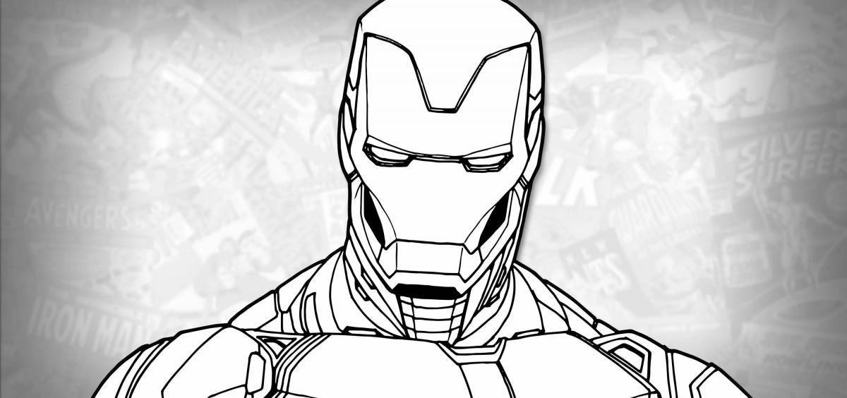Excellent coloring iron man 50 points