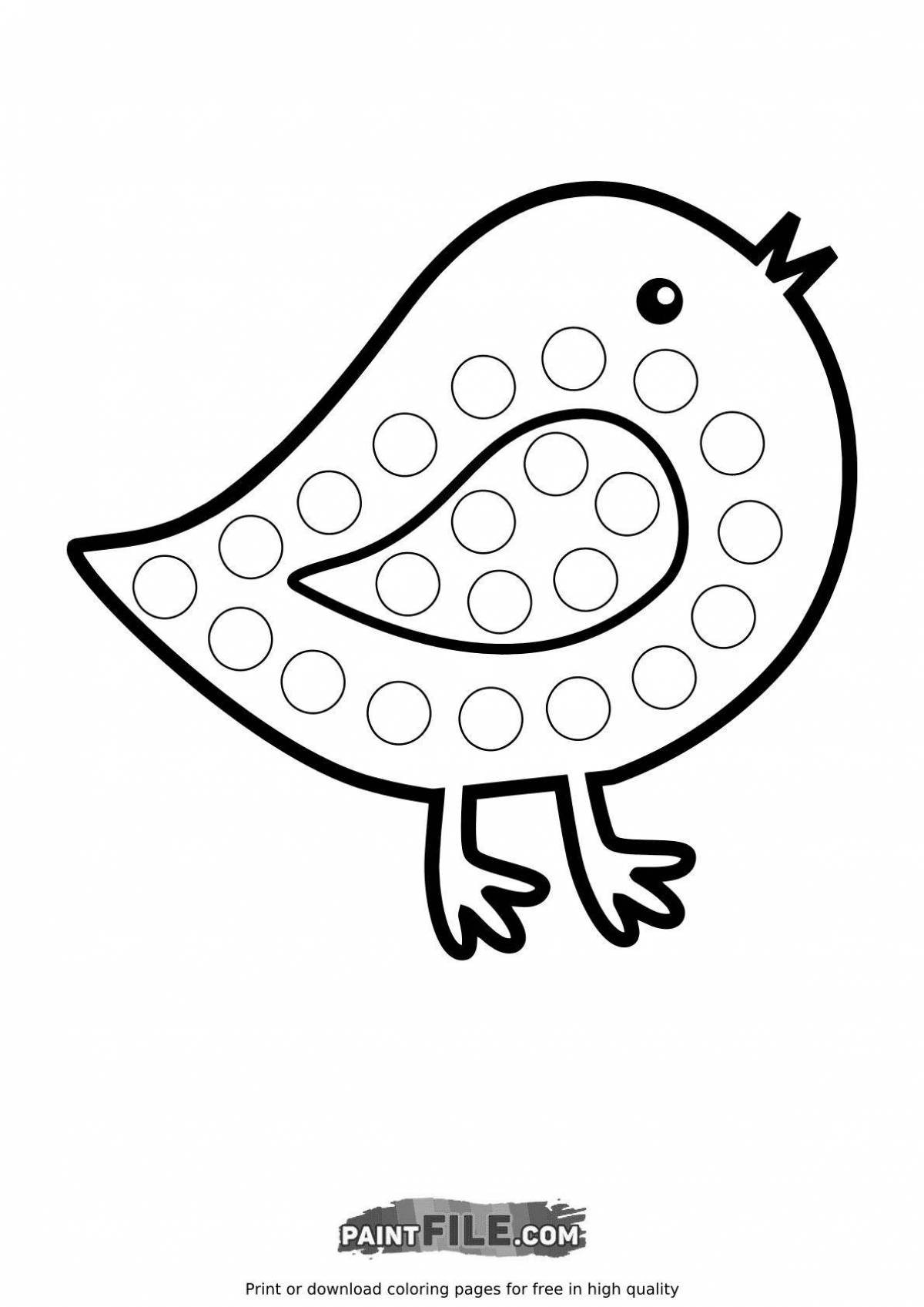 Adorable toddler finger coloring page
