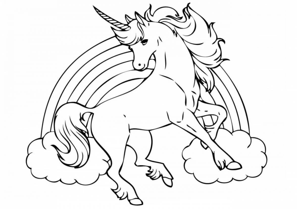 Exquisite unicorn coloring book for kids 4 5