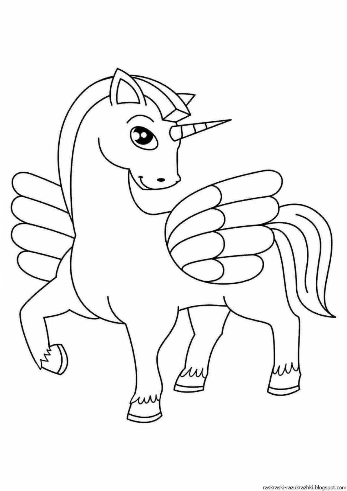 Royal coloring unicorn for kids 4 5