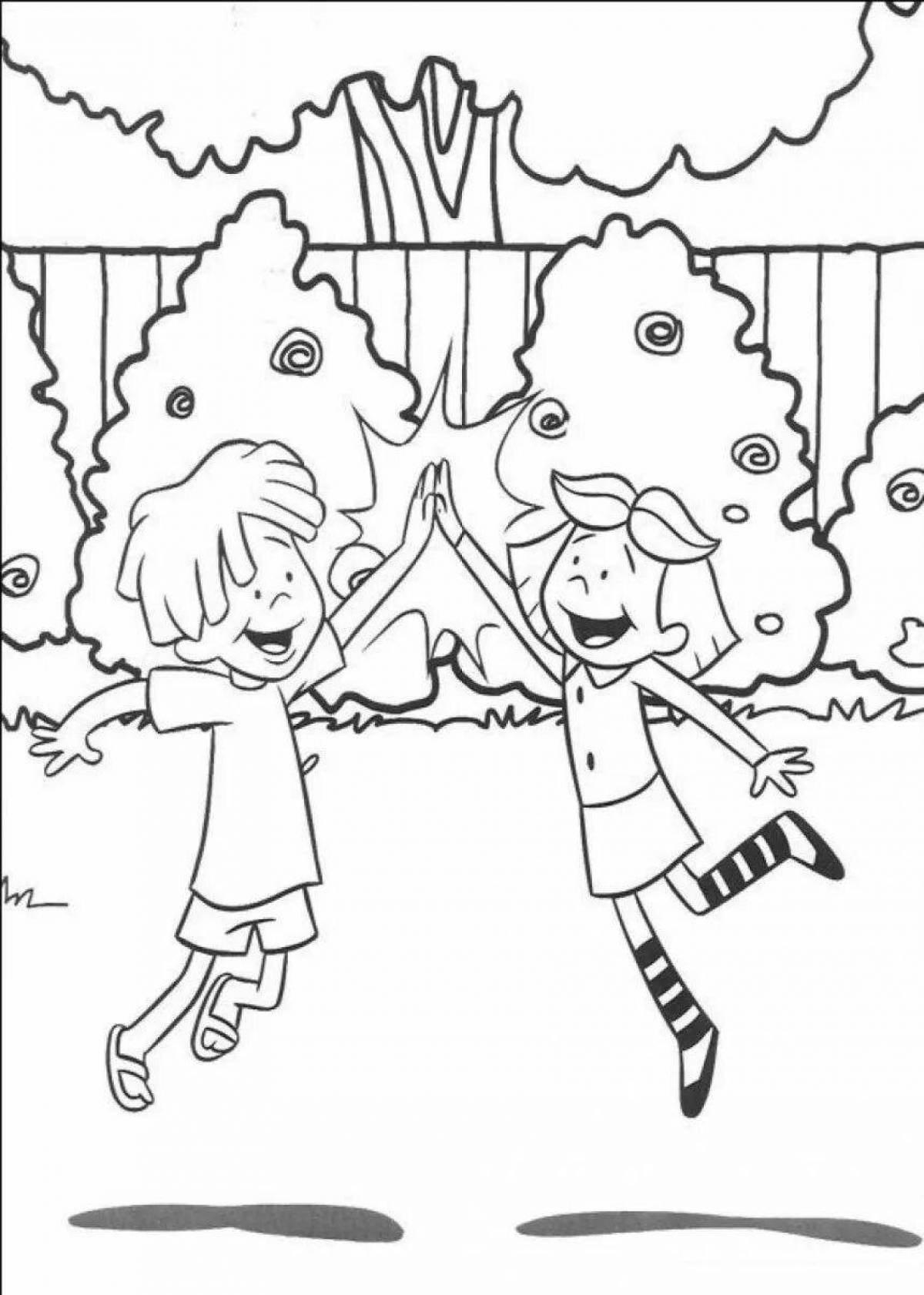 Fun friendship coloring book