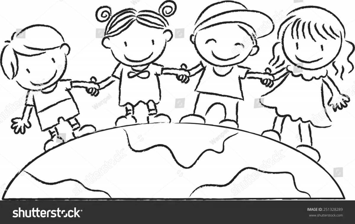 Soul friendship coloring page