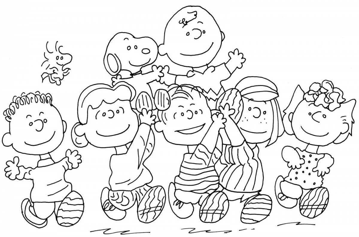 Coloring page holiday friendship