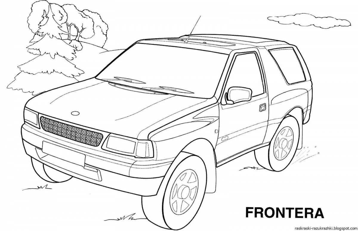 Яркие автомобили раскраски для детей 6-7 лет