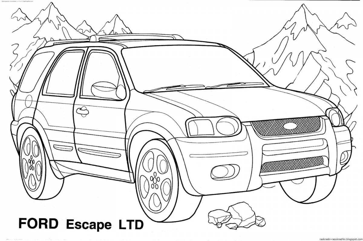 Incredible cars coloring book for 6-7 year olds