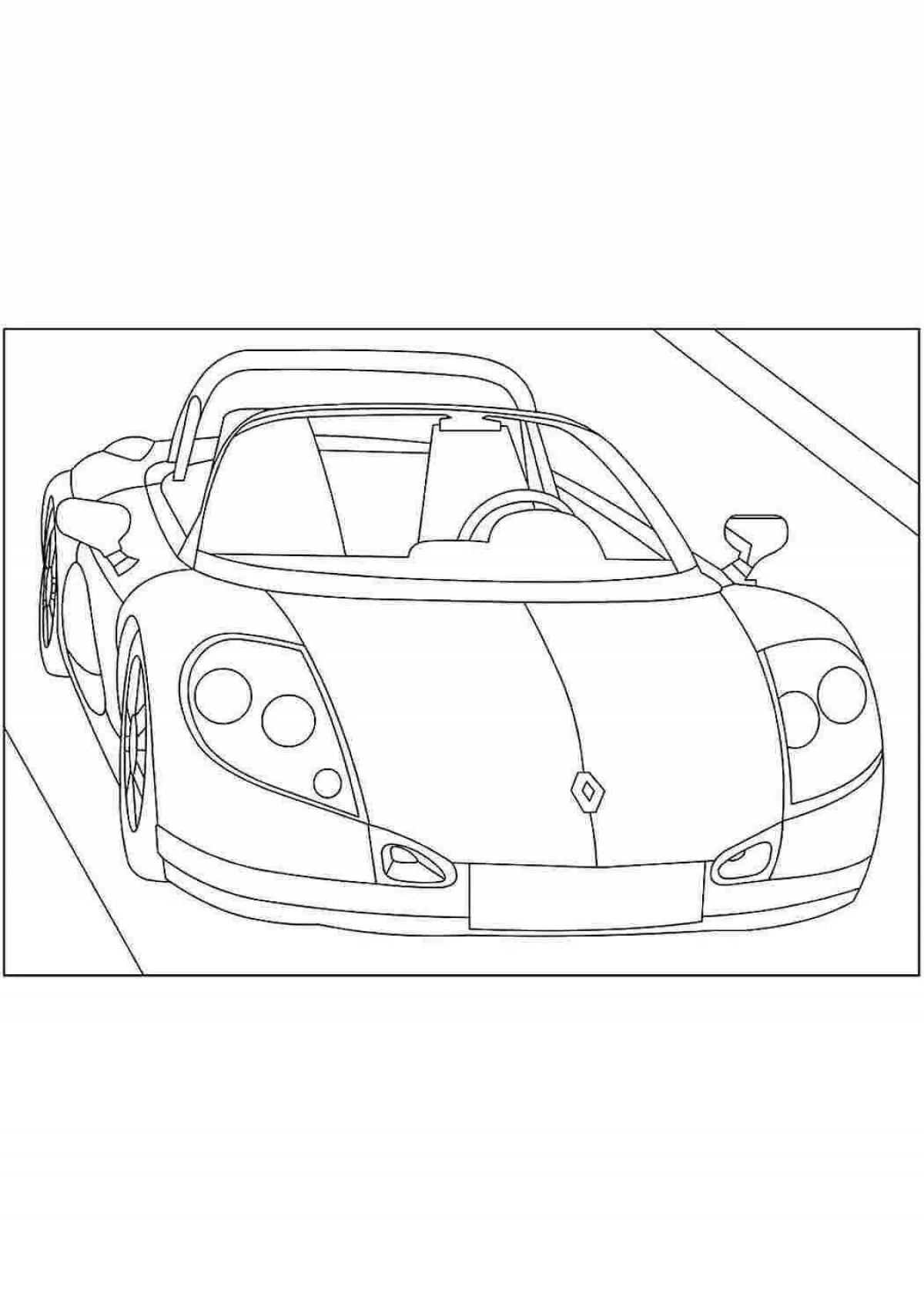 Coloring pages adorable cars for children 6-7 years old