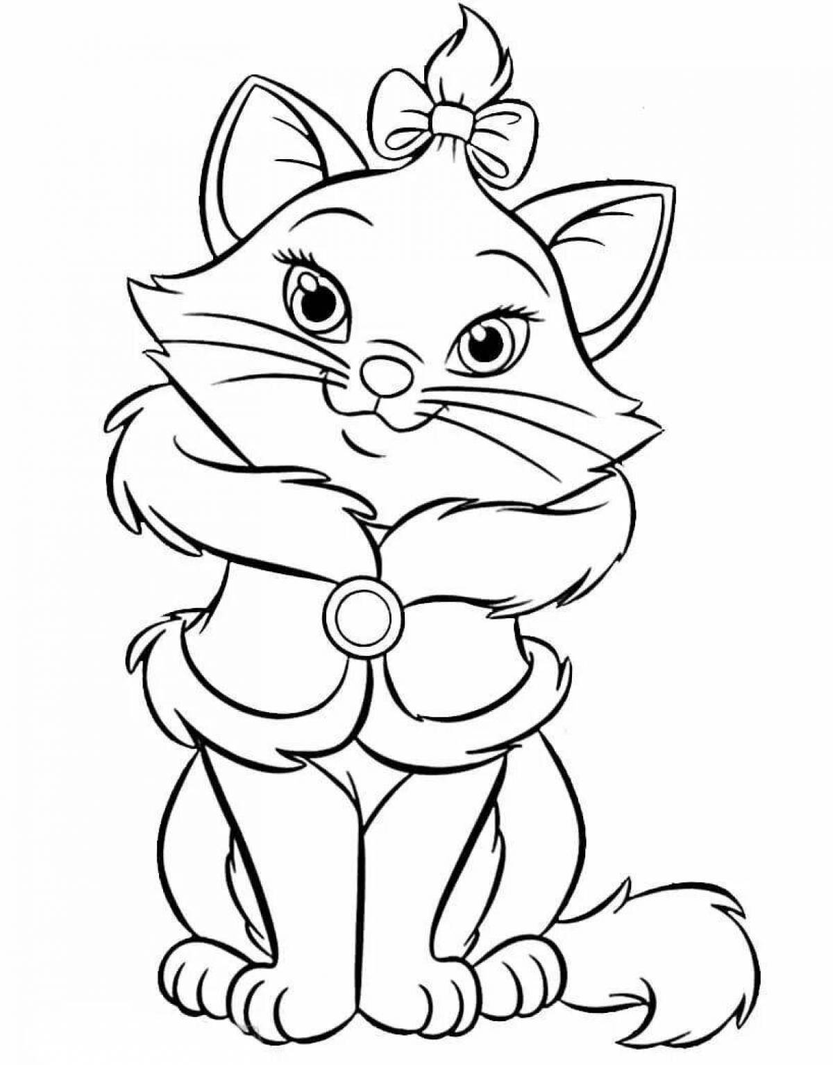 Playful coloring for girls 7 years old cats