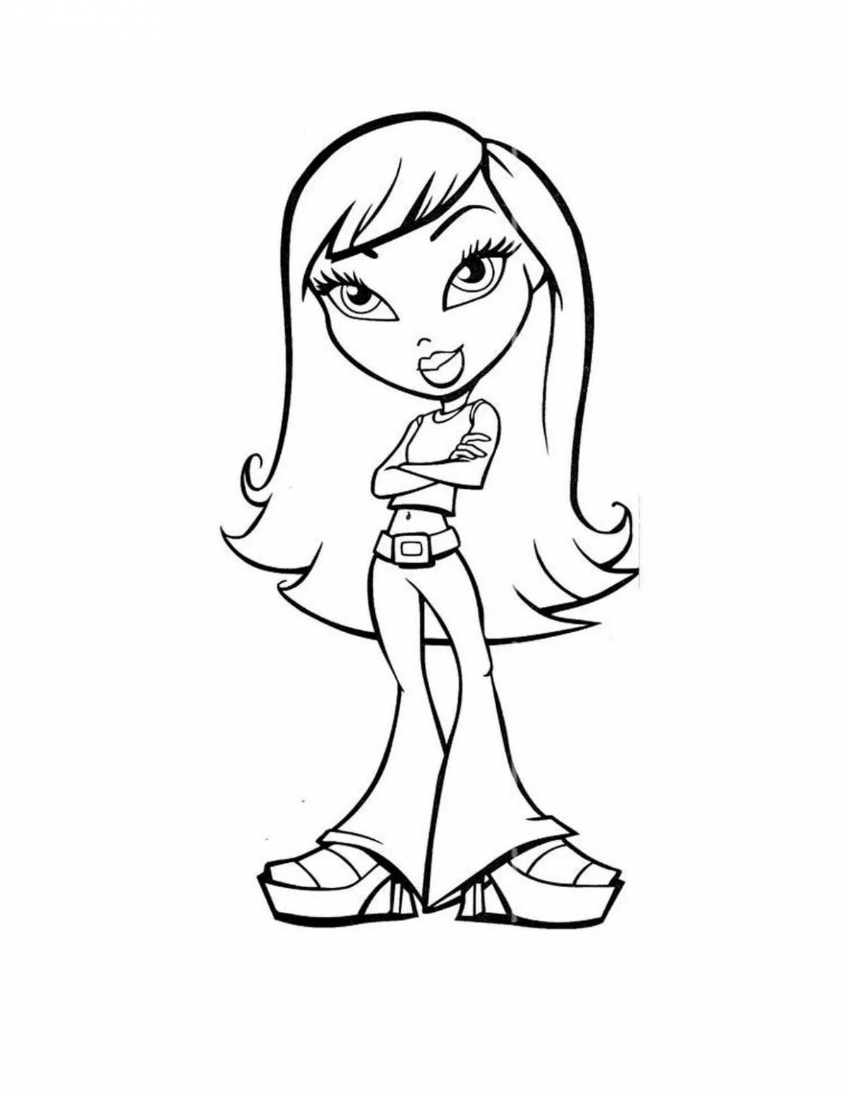 Cute coloring book for girls