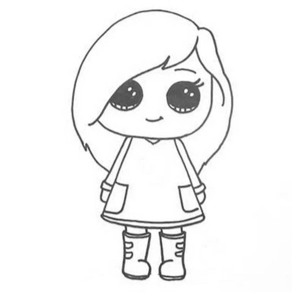 Sweet coloring pages for girls