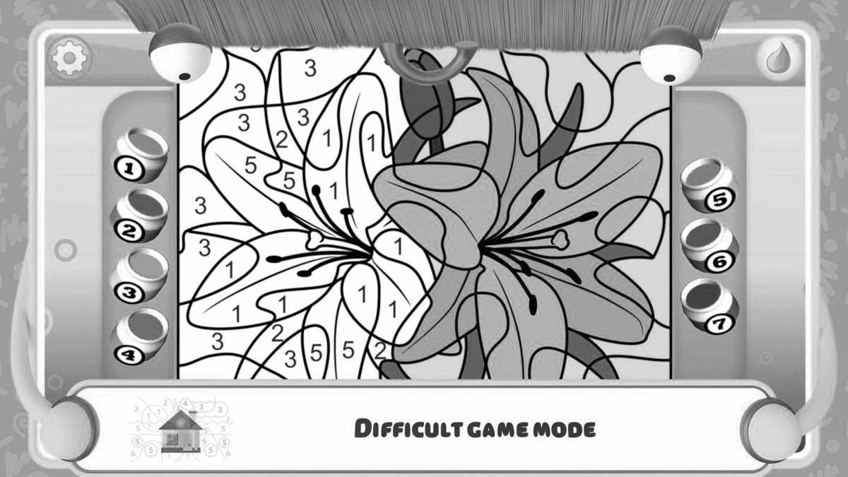 Radiant coloring page colorscapes game