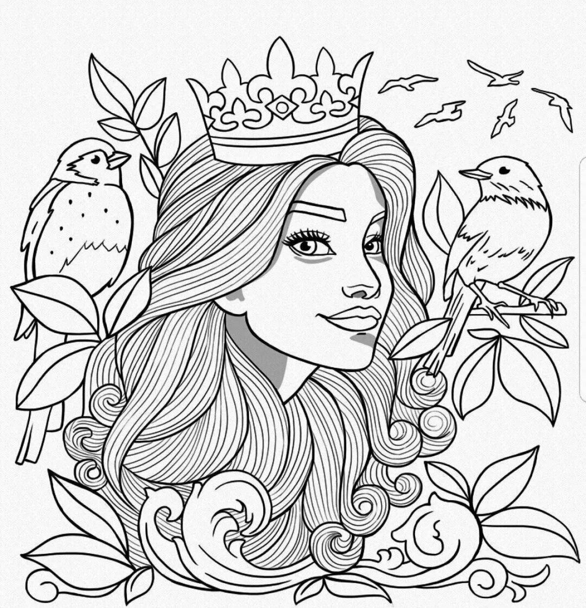 Charming coloring book for girls 14 years old
