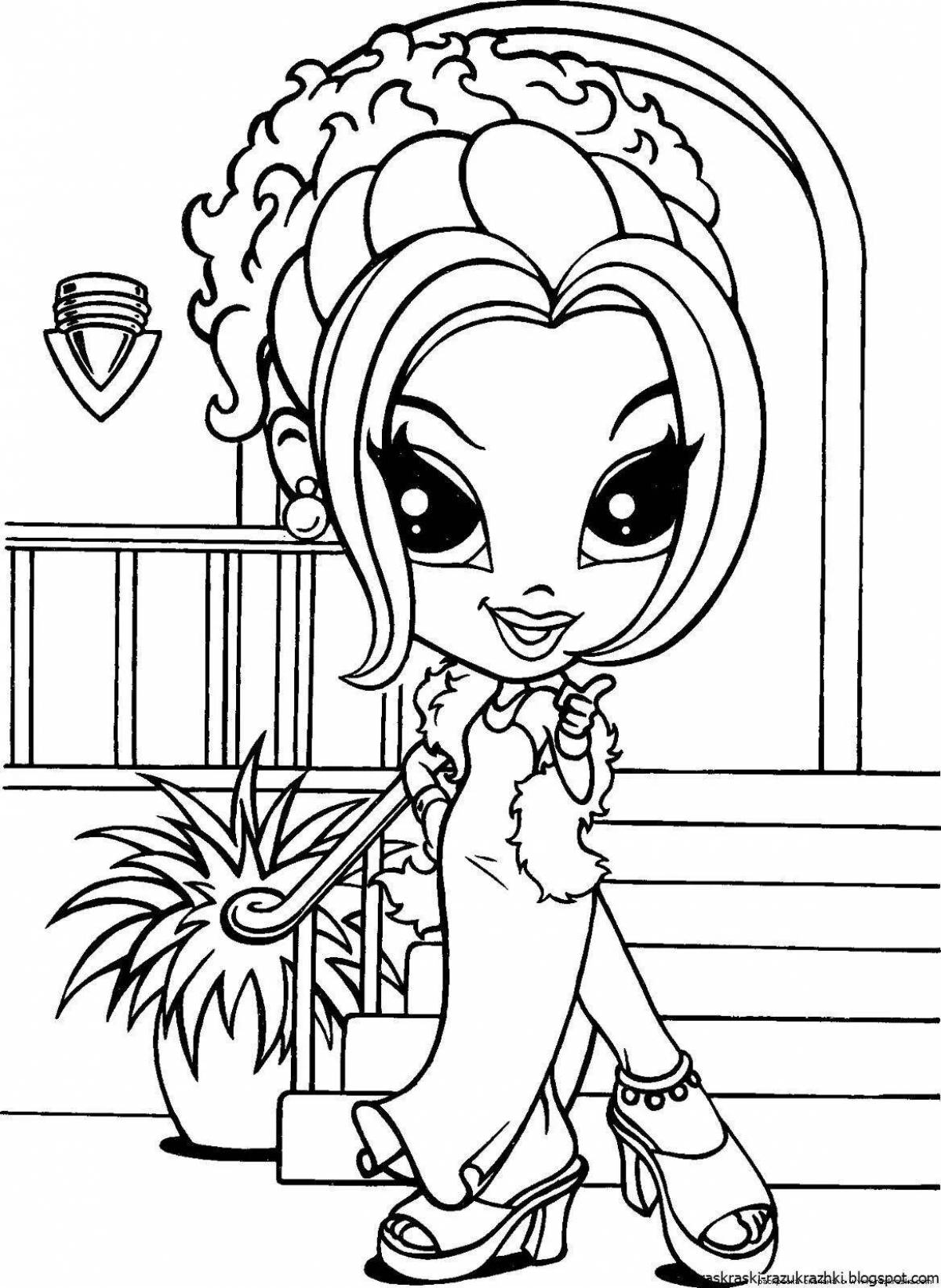 Elegant coloring book for girls 8-11 years old