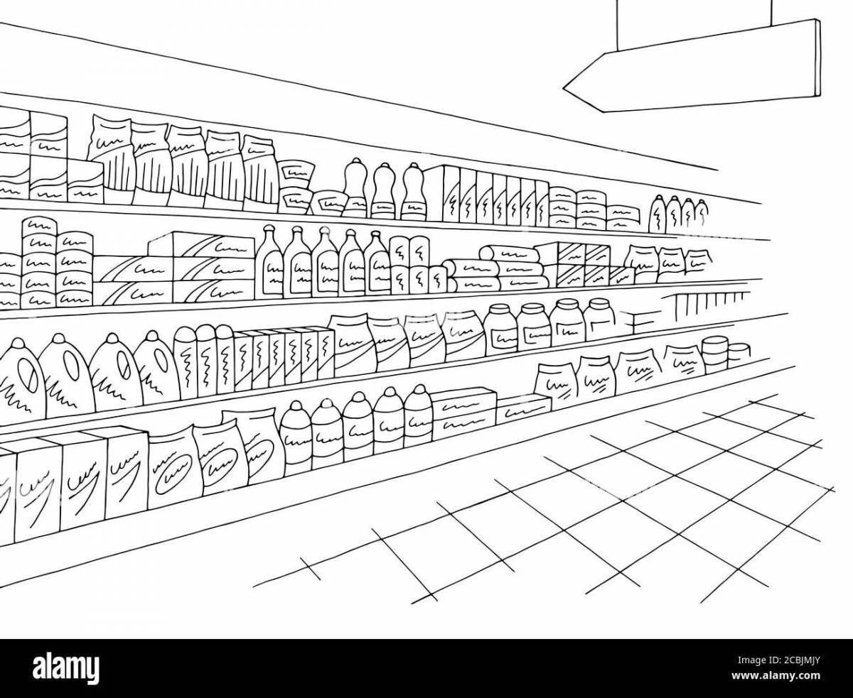 Как нарисовать продуктовый магазин