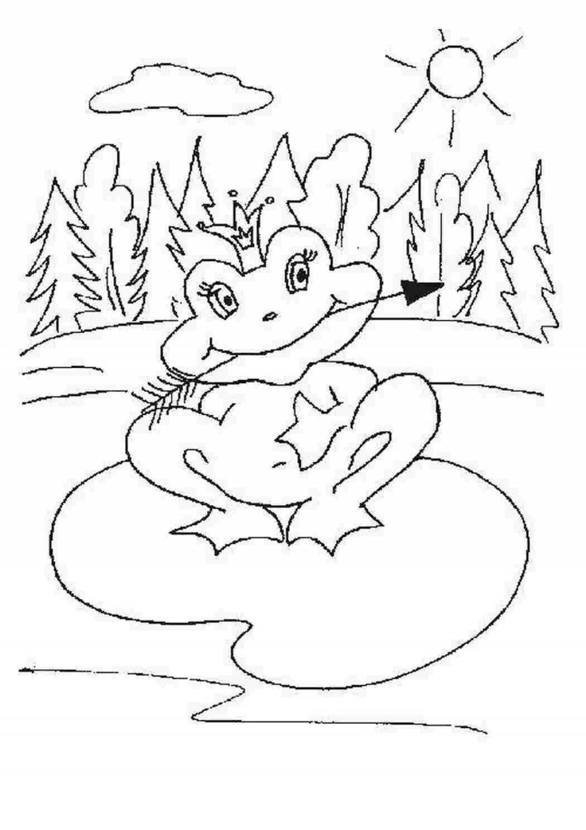 Раскраска Царевна лягушка из сказки