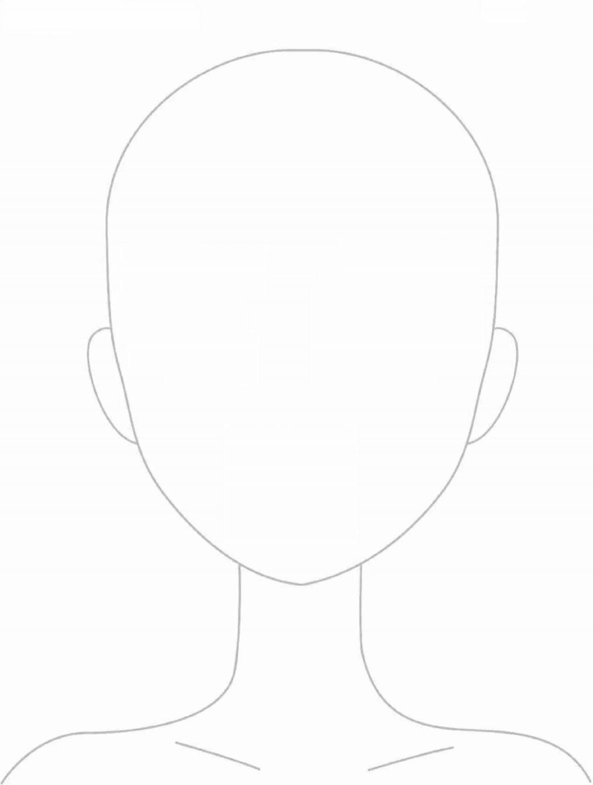 Контур лица мальчика рисунок без волос
